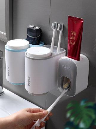Wall Mounted 2-in-1 Automatic Toothpaste Dispenser & Holder - Transform Your Bathroom Today!
