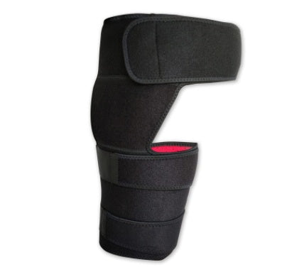 Fitness waist support belt with groin strap, leg guard for strain prevention