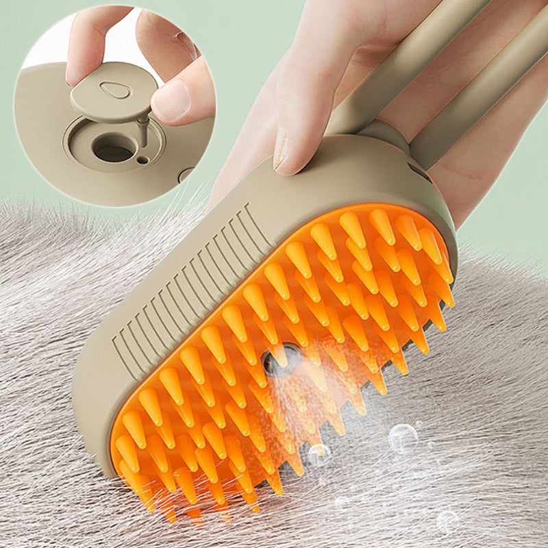 CatMate 3-in-1 Electric Steam Brush for Cats & Dogs - Massage, Groom, & Remove Hair Effortlessly!