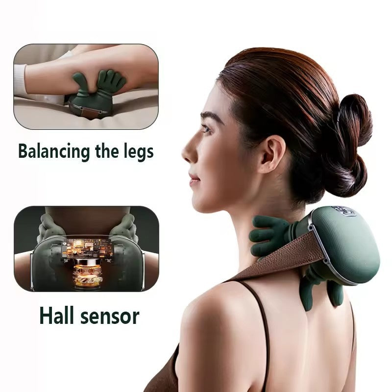 Wireless Neck & Shoulder Massager – Heated Kneading Massage
