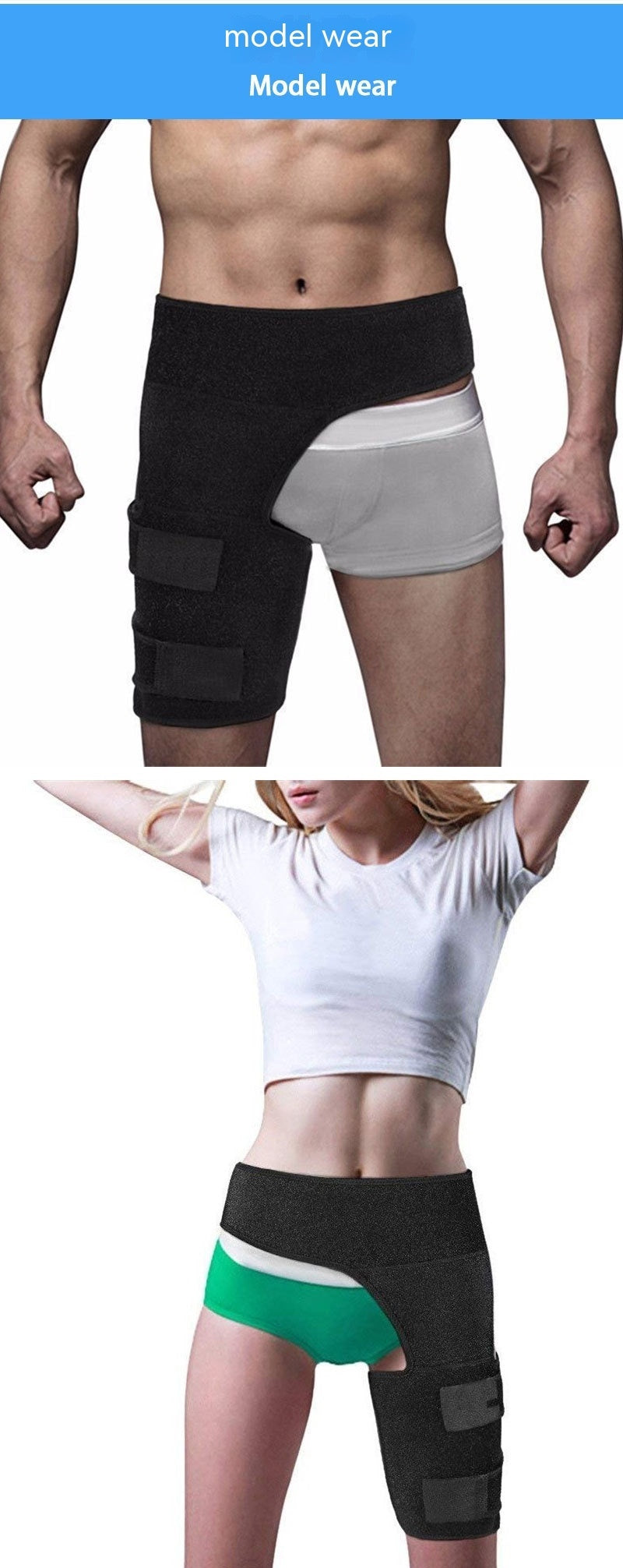 Fitness waist support belt with groin strap, leg guard for strain prevention