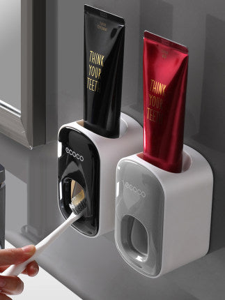 Wall Mounted 2-in-1 Automatic Toothpaste Dispenser & Holder - Transform Your Bathroom Today!
