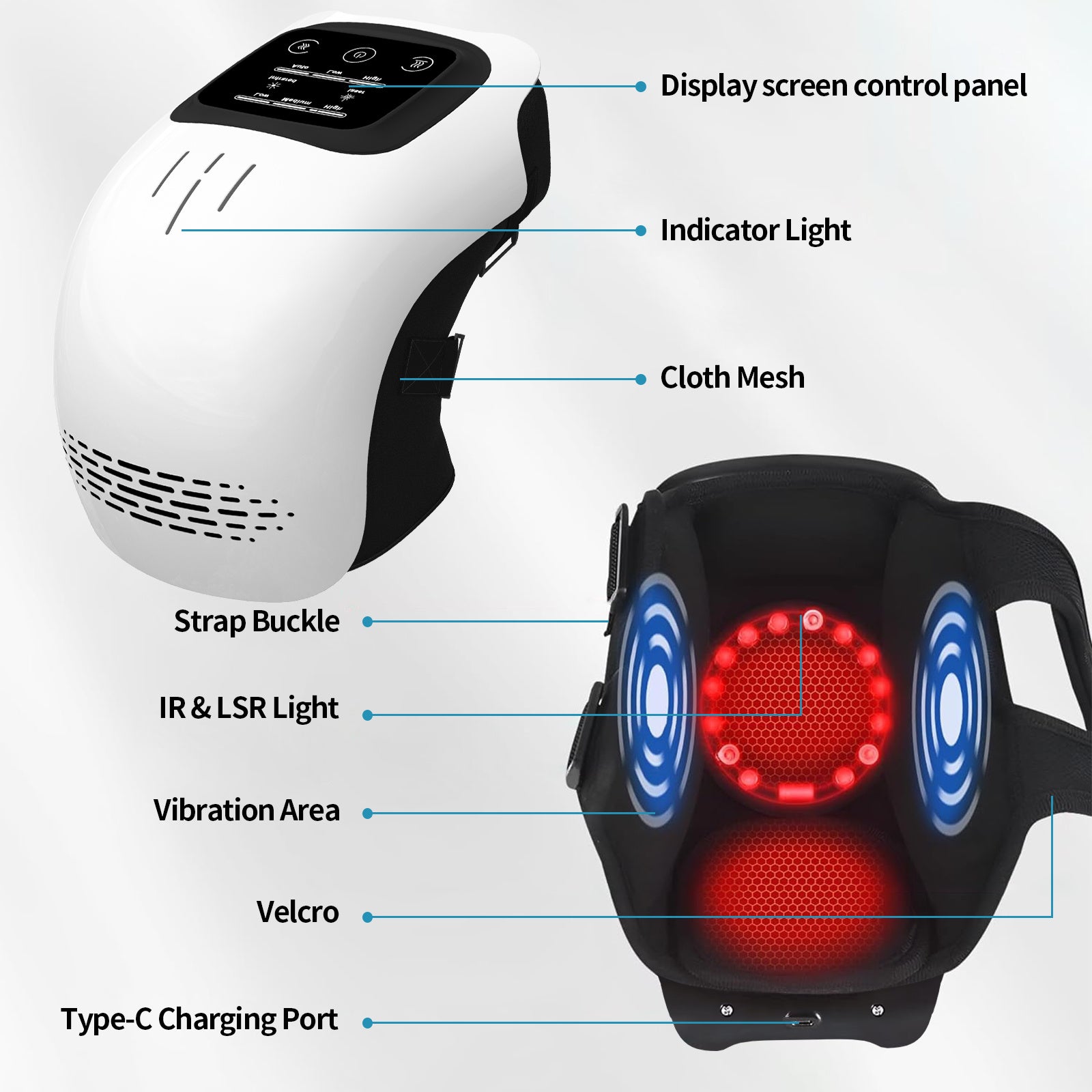 Tiramaga® | Chronic Arthritis Pain Relief: Cordless Heated Vibration Knee Massager