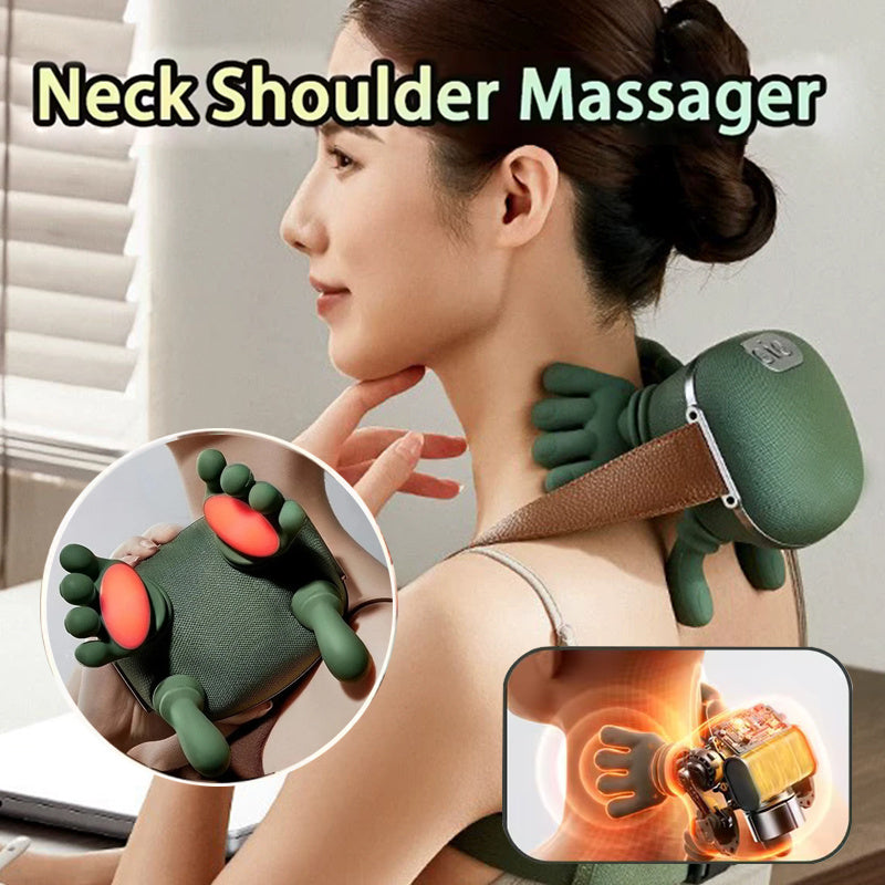 Wireless Neck & Shoulder Massager – Heated Kneading Massage