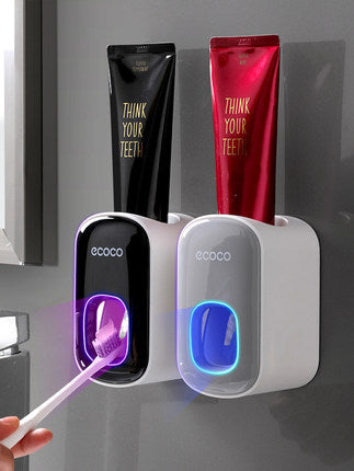 Wall Mounted 2-in-1 Automatic Toothpaste Dispenser & Holder - Transform Your Bathroom Today!