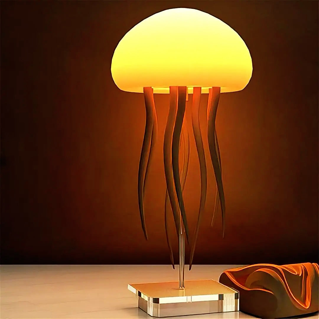 Jellyfish Mood Lamp - Portable LED Night Light for Bedside and Desk Decor
